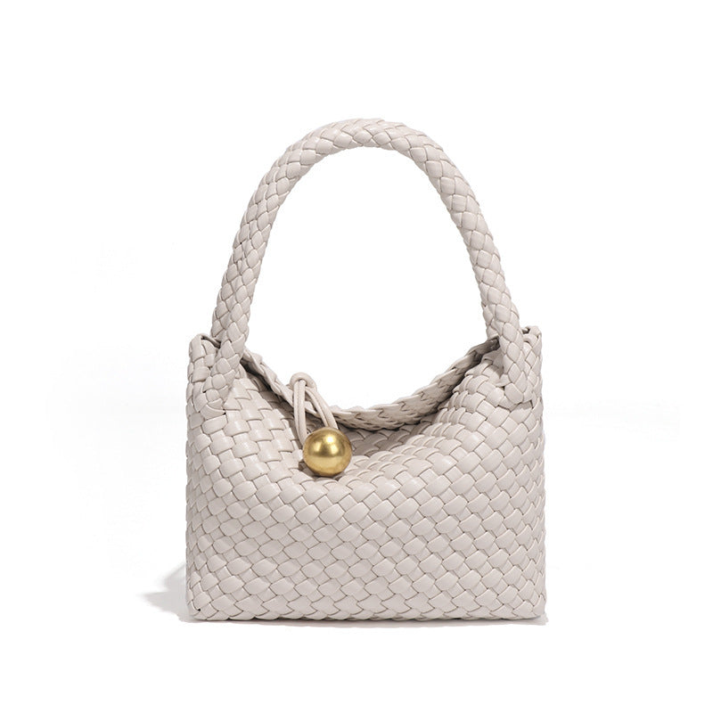 Women's Crossbody handbag Premium Sense Light Luxury Single shoulder Crossbody handbag pure hand-woven basket handbag