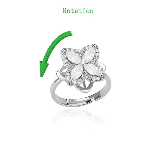 Crystal Sunflower Rings For Women