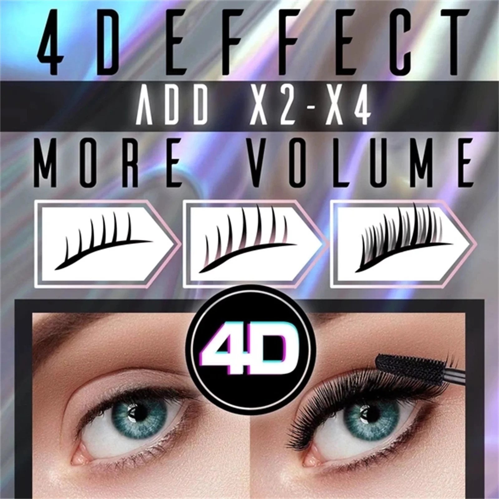 Milk Mascara 4D Flash Diamond Waterproof Silk Fiber Thick Lengthening Mascara Wet and Wild Mascara Glitter Top Coat Mascara Just for Mascara Mascara Applicator and Tube Cover Girl Eye Liner