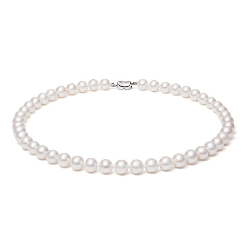 Zhuji natural light pearl necklace female collarbone chain niche design choker to send mom Mother's Day