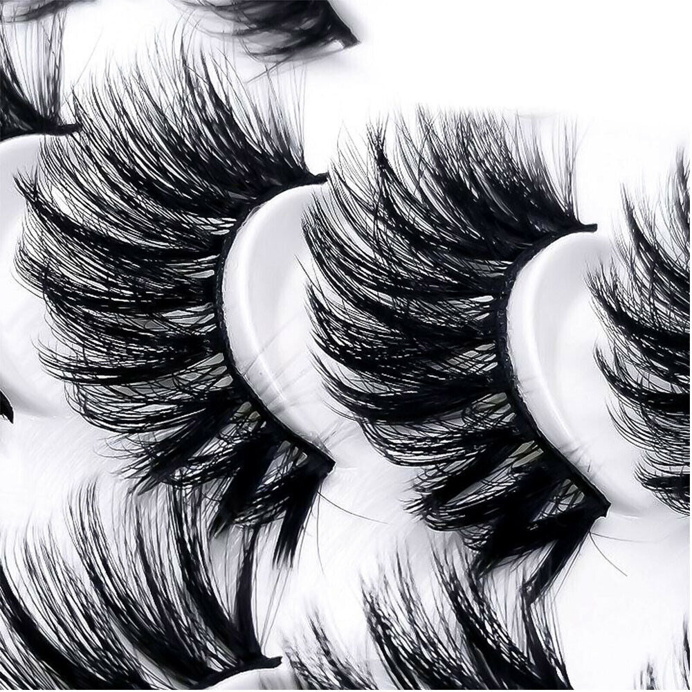 20Pairs False Mink Eyelashes Natural Extension 3D Soft Black Lashes Volume Long