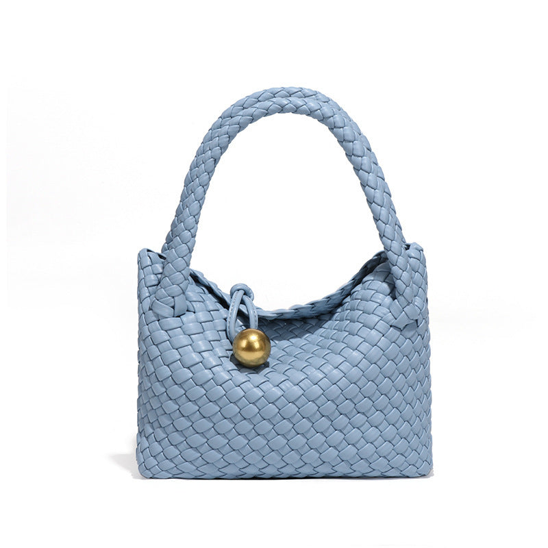 Women's Crossbody handbag Premium Sense Light Luxury Single shoulder Crossbody handbag pure hand-woven basket handbag