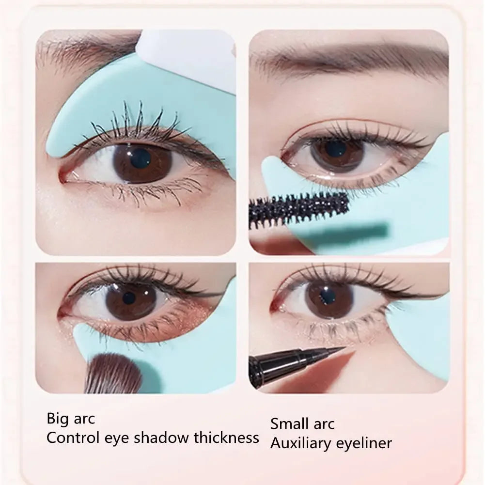 1Pcs Eyeliner Template Silicone Eyelash Baffle Eyeliner Aid Tool Eyebrow Eyeliner Shaper Mascara Shield Applicator Guard Pads