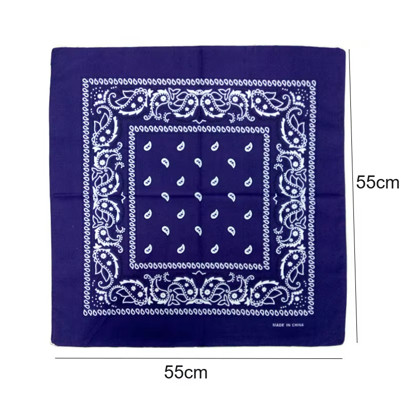 Fashion Bandana Kerchief Head Square Scarves Print Handkerchief Woman Man Hair Band Neck Scarf Sports Headwear Wrap Head Scarf