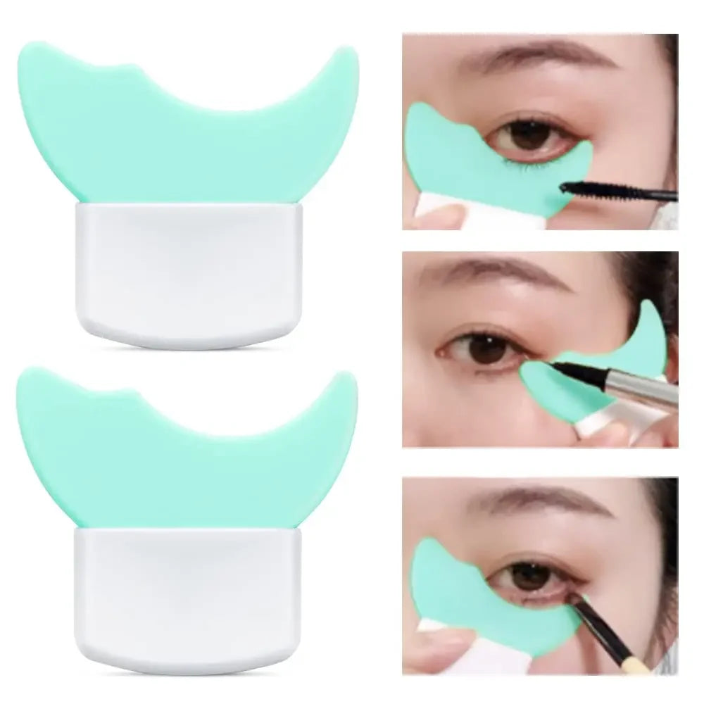 1Pcs Eyeliner Template Silicone Eyelash Baffle Eyeliner Aid Tool Eyebrow Eyeliner Shaper Mascara Shield Applicator Guard Pads