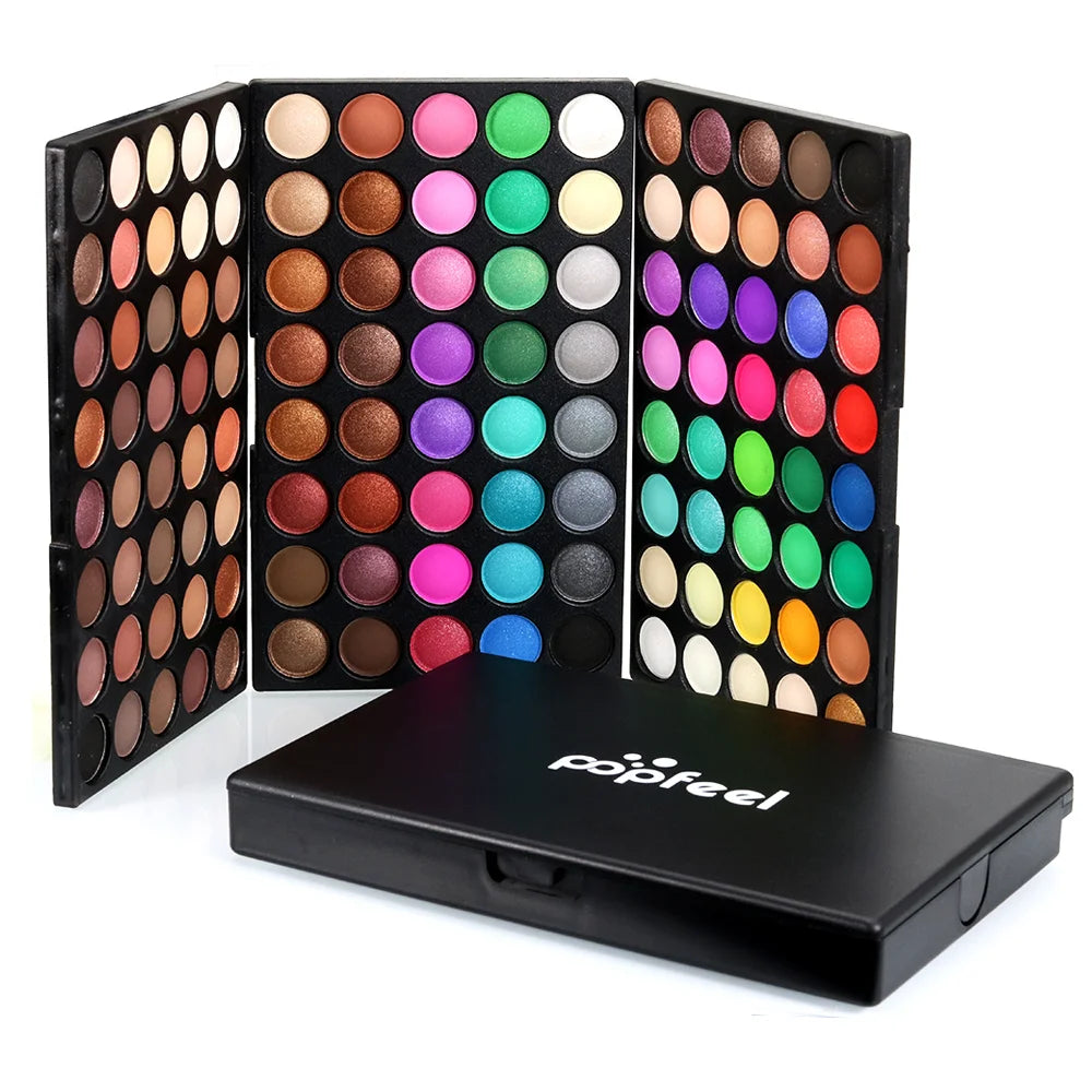 Popfeel Eyeshadow Palette 120 Color Matt Glitter Powder Eye Shadows Professional Makeup Sets Best Deal Women'S Cosmetics