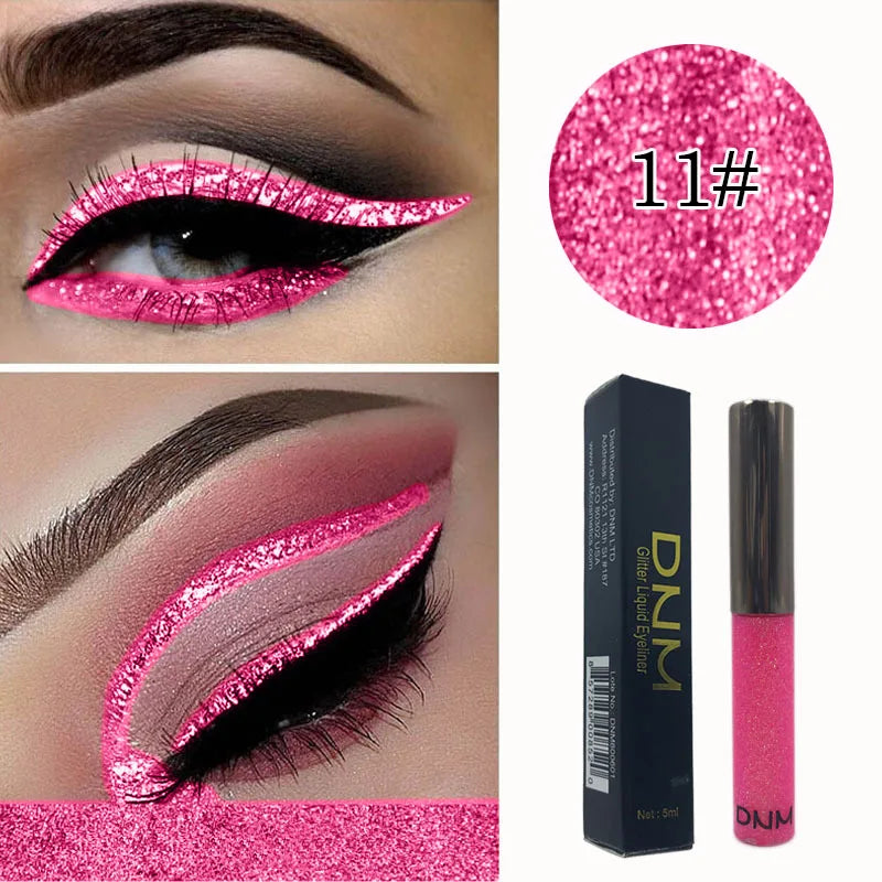 Hot 16 Color Liquid Eyeliner Flash Waterproof Durable Makeup Eyeliner Golden Red Blue White Eyeliner Lasting Shiny Eyes TSLM1