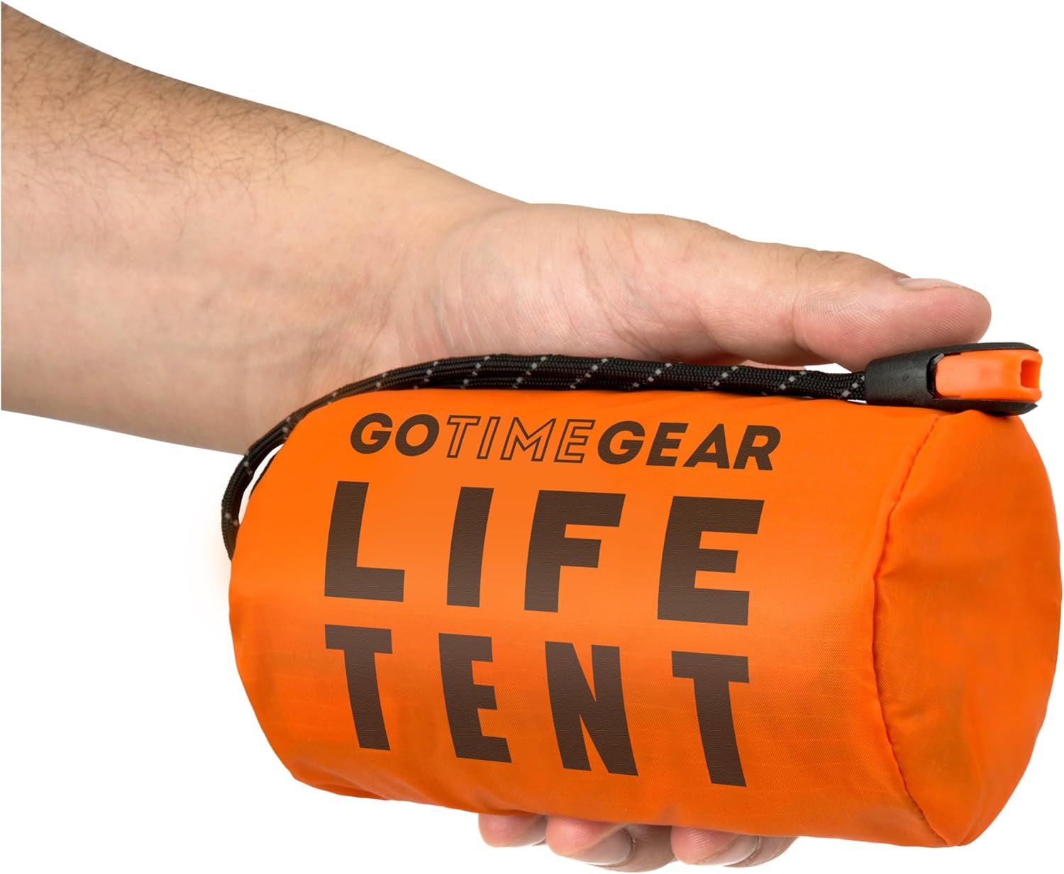 Survival Life Tent • 2 Person Mylar Emergency Shelter Tube Tent + Paracord • All-Weather Protection for Camping, Hiking, & Survival Kits • Includes Emergency Whistle