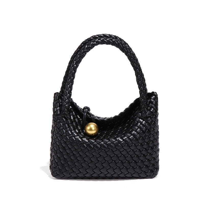 Women's Crossbody handbag Premium Sense Light Luxury Single shoulder Crossbody handbag pure hand-woven basket handbag