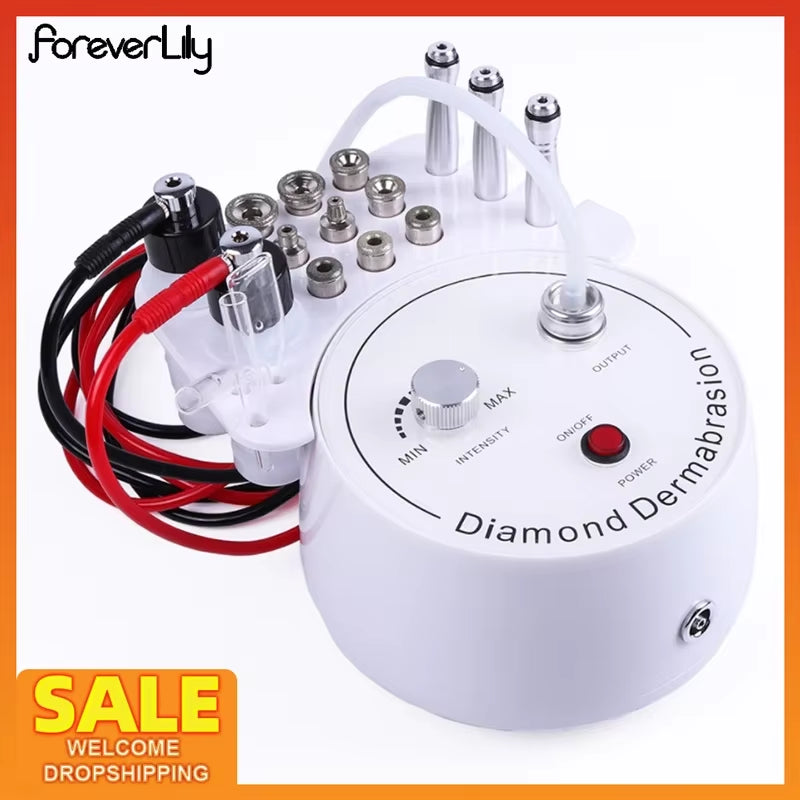 3 In1 Diamond Microdermabrasion Dermabrasion Machine Water Spray Exfoliation Beauty Machine Wrinkle Removal Facial Peeling Tools