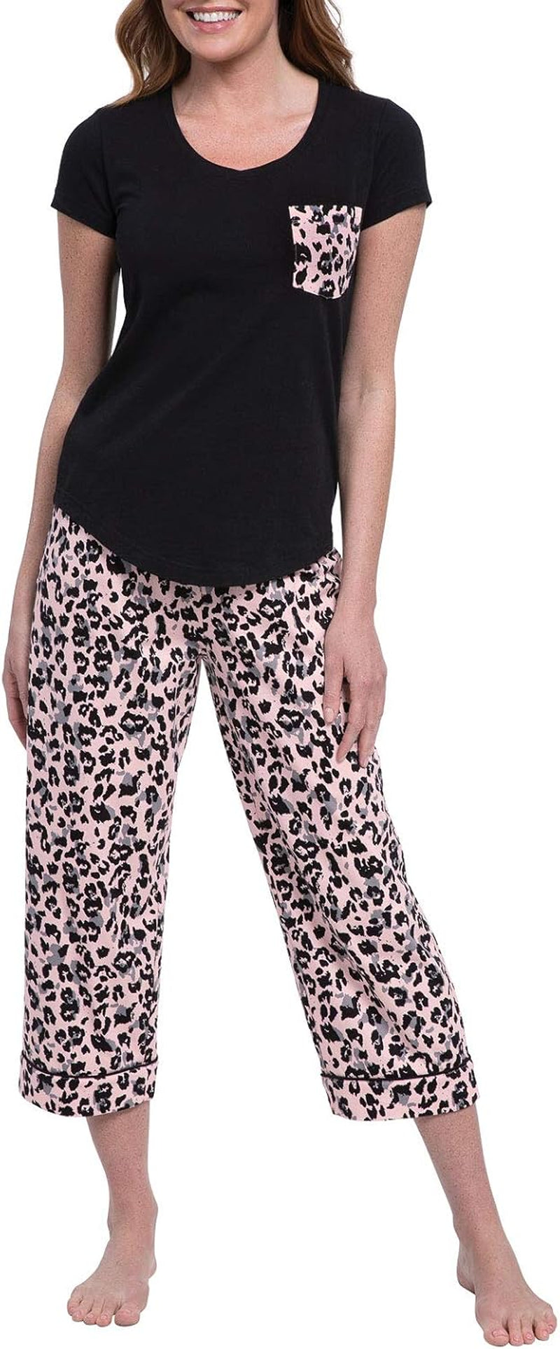 Womens Pjs Sets - Ladies Pajamas Capris 100% Cotton