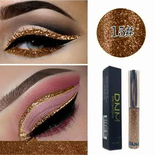 Hot 16 Color Liquid Eyeliner Flash Waterproof Durable Makeup Eyeliner Golden Red Blue White Eyeliner Lasting Shiny Eyes TSLM1