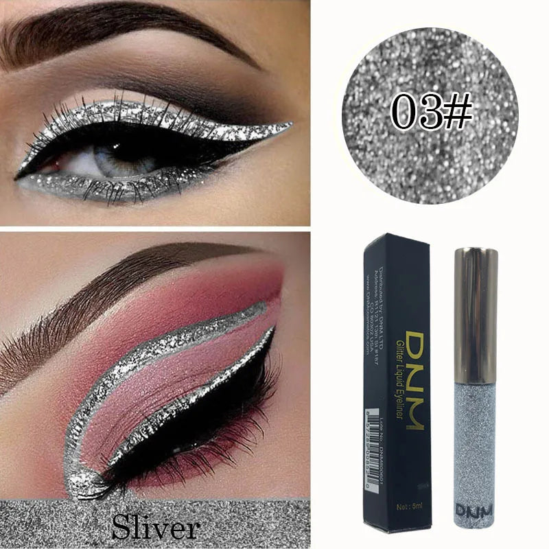 Hot 16 Color Liquid Eyeliner Flash Waterproof Durable Makeup Eyeliner Golden Red Blue White Eyeliner Lasting Shiny Eyes TSLM1