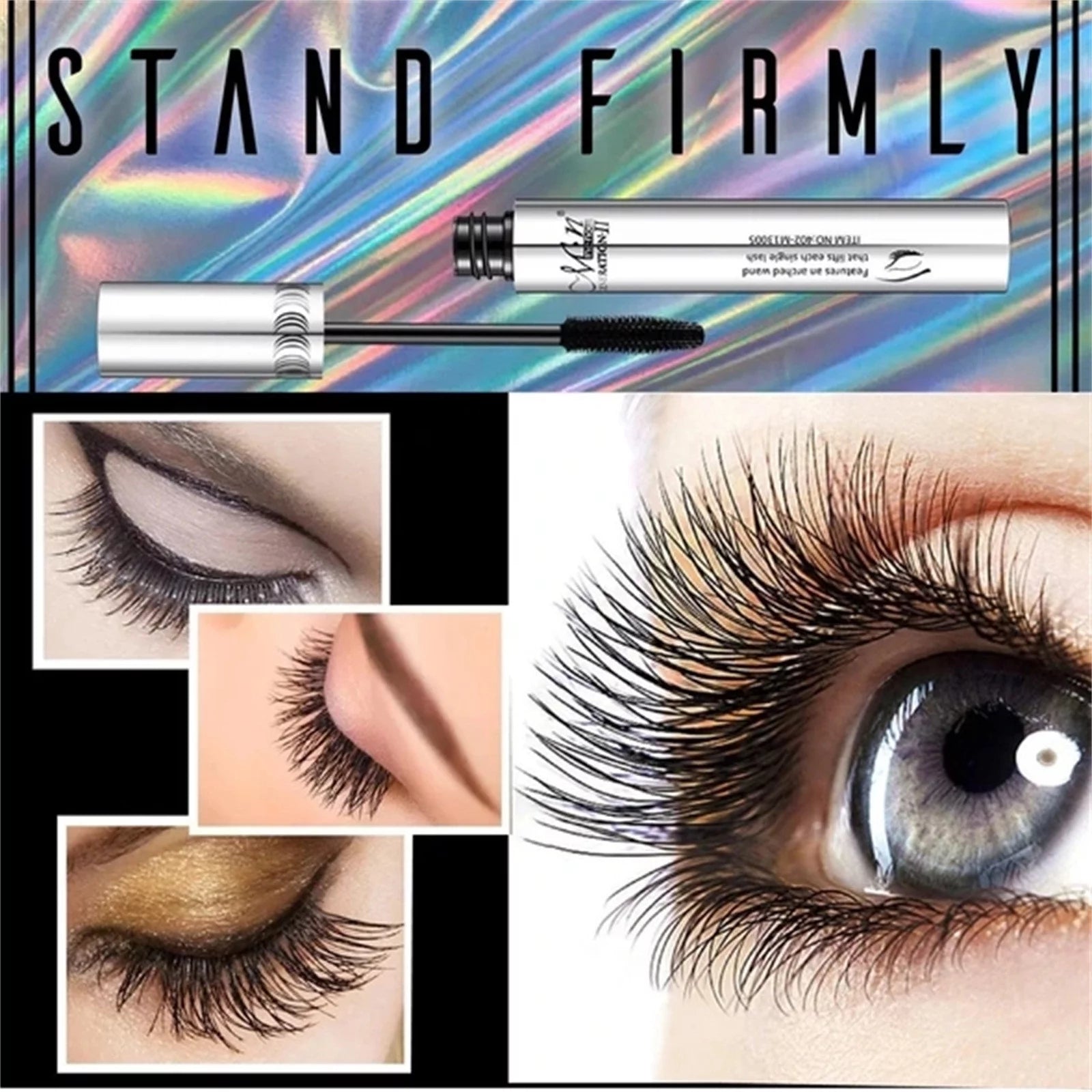 Milk Mascara 4D Flash Diamond Waterproof Silk Fiber Thick Lengthening Mascara Wet and Wild Mascara Glitter Top Coat Mascara Just for Mascara Mascara Applicator and Tube Cover Girl Eye Liner