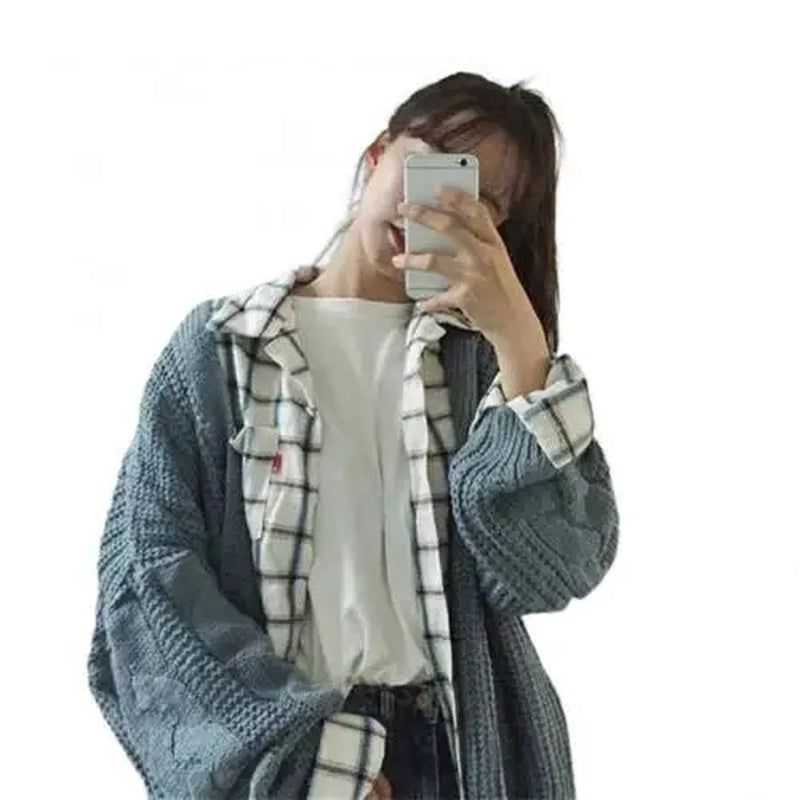 70% Dropshipping!2021 New Women'S Cardigan Jacket Pocket Sweater Long Women'S Warm Sweater Knitted Women Sweater Winter