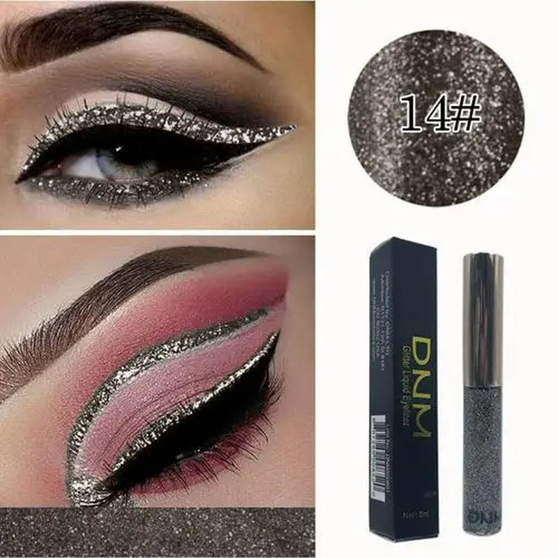 Hot 16 Color Liquid Eyeliner Flash Waterproof Durable Makeup Eyeliner Golden Red Blue White Eyeliner Lasting Shiny Eyes TSLM1