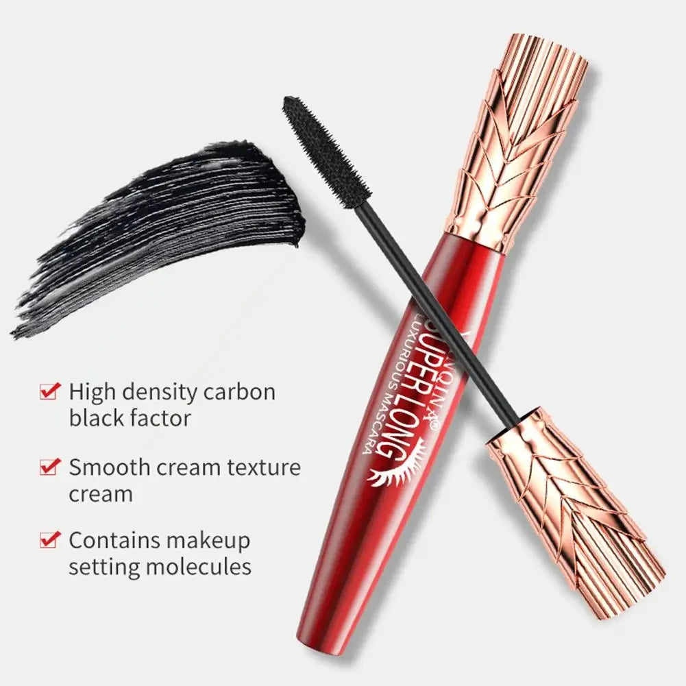 Super Long Mascara 4D Waterproof and Sweat Proof Mascara Luxurious Mascara No Clumping Stereo Lengthening Mascara