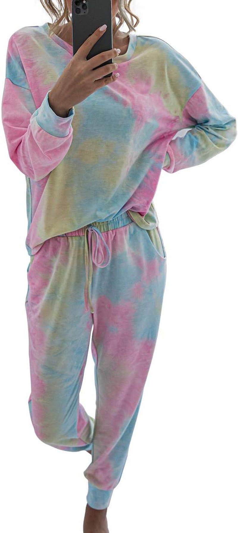 Women'S Pajama Set Long Sleeve Tops and Shorts PJ Set Sleepwear Night Shirt Loungewear with Pockets