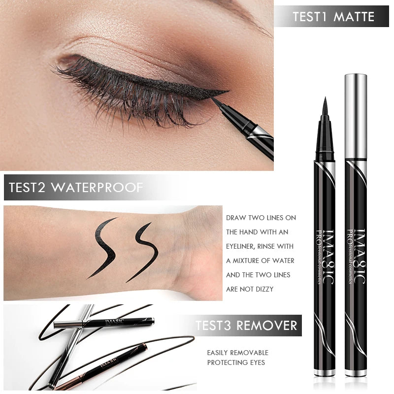 Waterproof Eyeliner Shine Eyeliner Matte Make Your Beauty Black Long Lasting Eyeliner Pen Makeup Cosmetic Tool