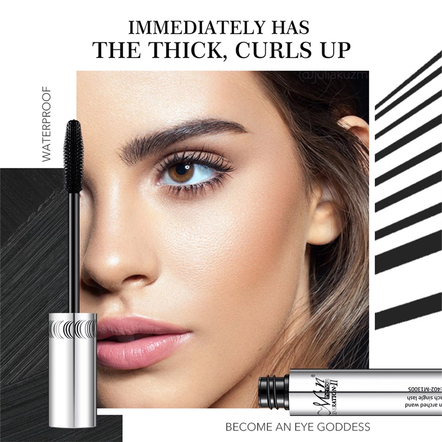 Milk Mascara 4D Flash Diamond Waterproof Silk Fiber Thick Lengthening Mascara Wet and Wild Mascara Glitter Top Coat Mascara Just for Mascara Mascara Applicator and Tube Cover Girl Eye Liner