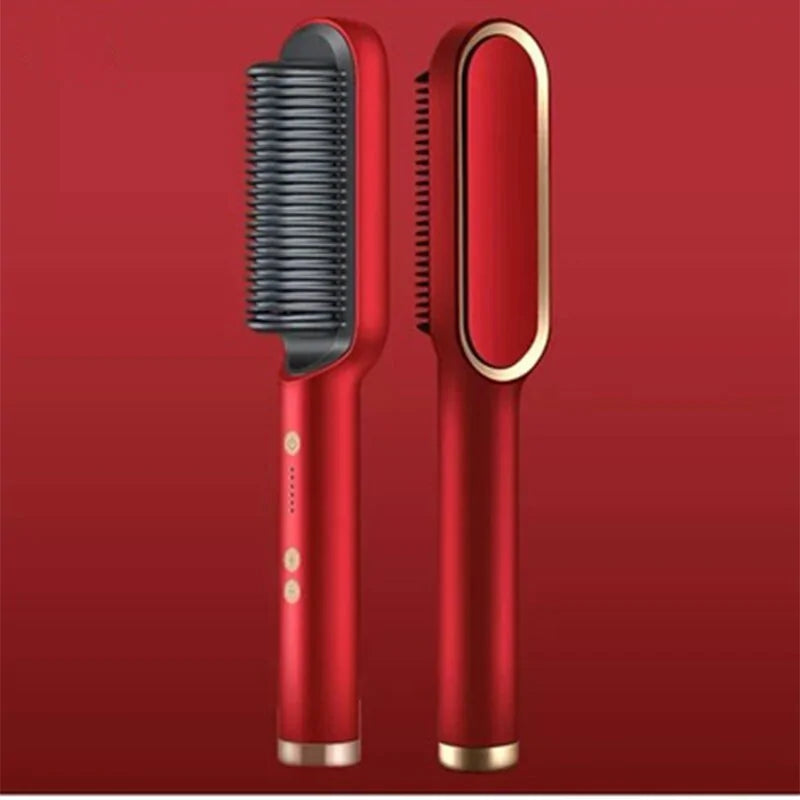 Electric Heated Hair Straightener Brush