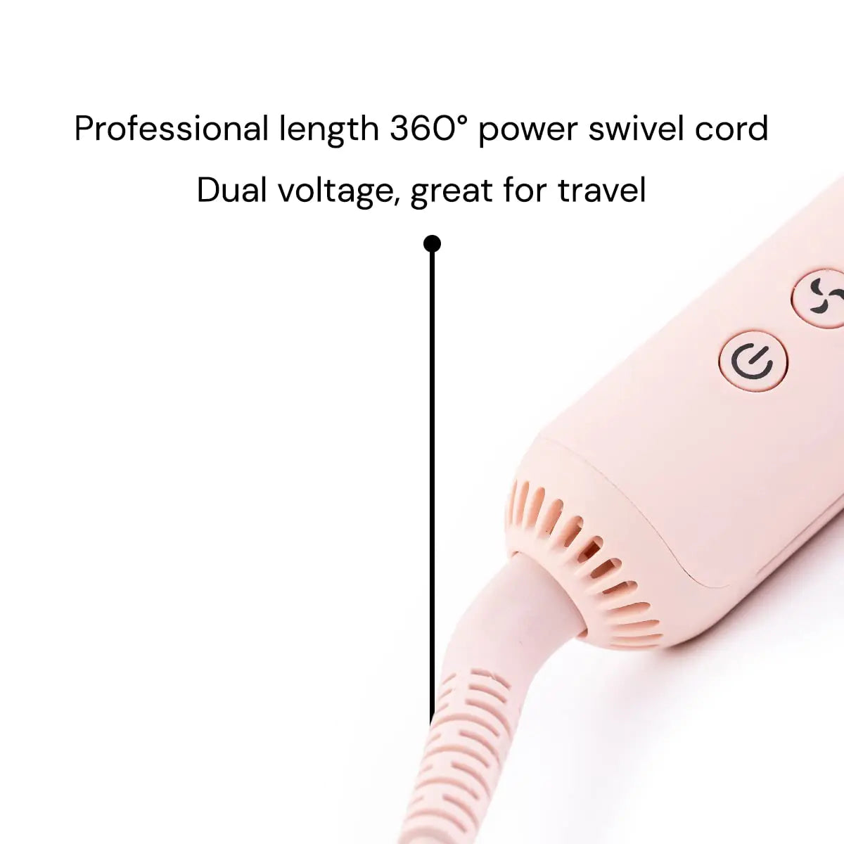 L'ANGE HAIR Le Duo Standard 360° Airflow Styler | 2-in-1 Curling Wand & Titanium Flat Iron Hair Straightener | Professional Hair Curler with Cooling Air Vents | Dual Voltage & Adjustable Temp (Blush) Blush Standard