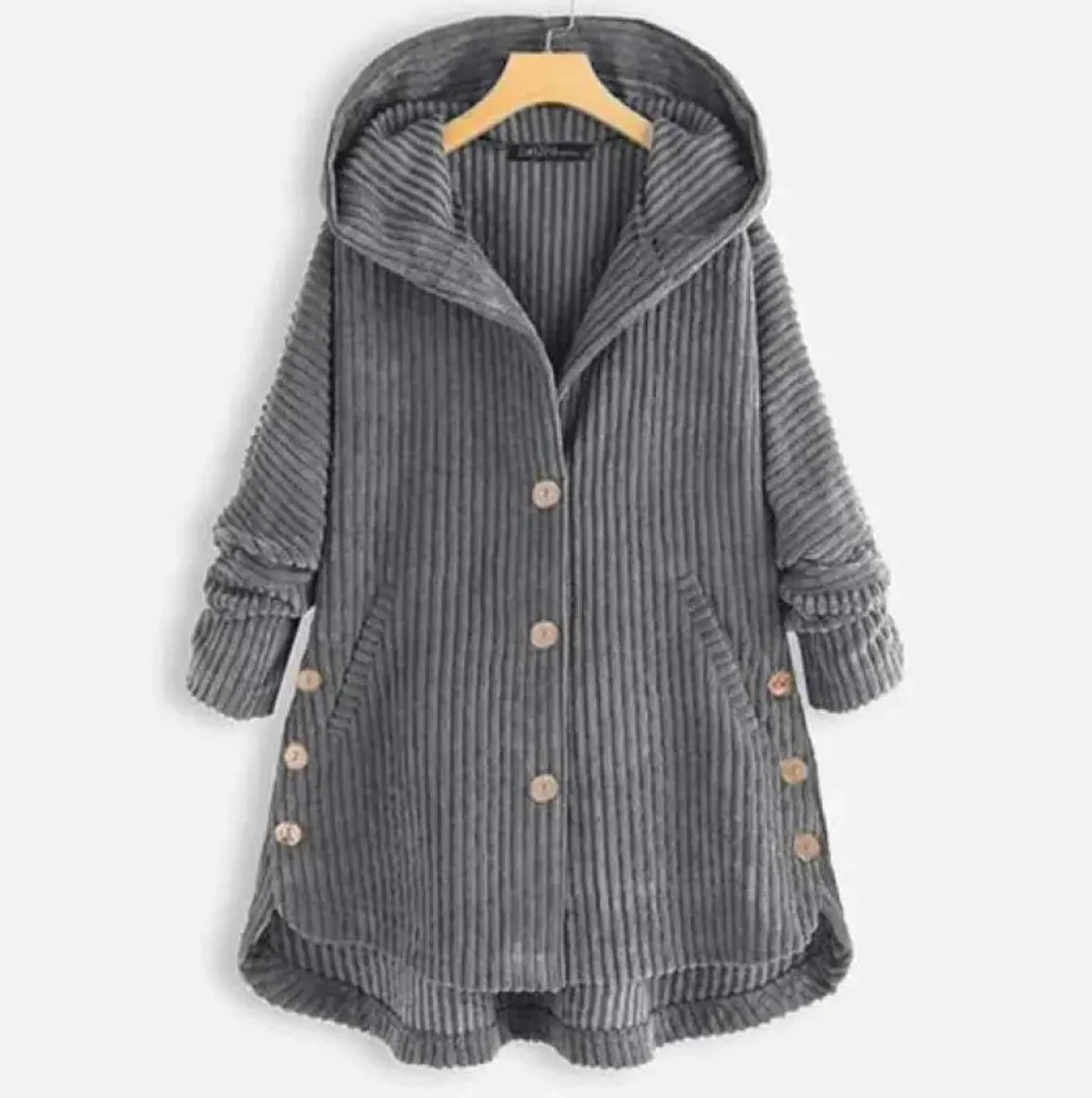 Loose Plus Size Retro Corduroy Coat – New Style