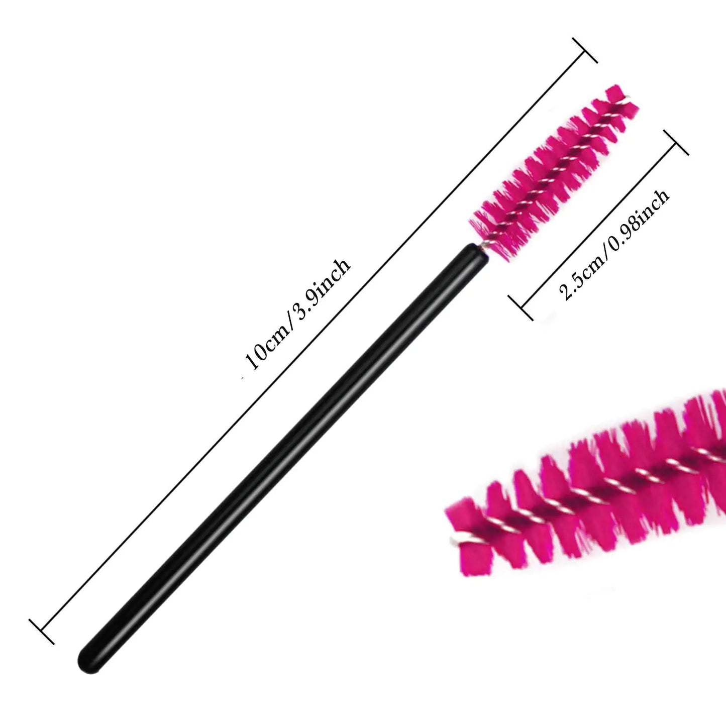 100PCS Disposable Eyelash Mascara Brushes for Eye Lashes Extension Eyebrow and Makeup(Rose) Rose 100 Count (Pack of 1)