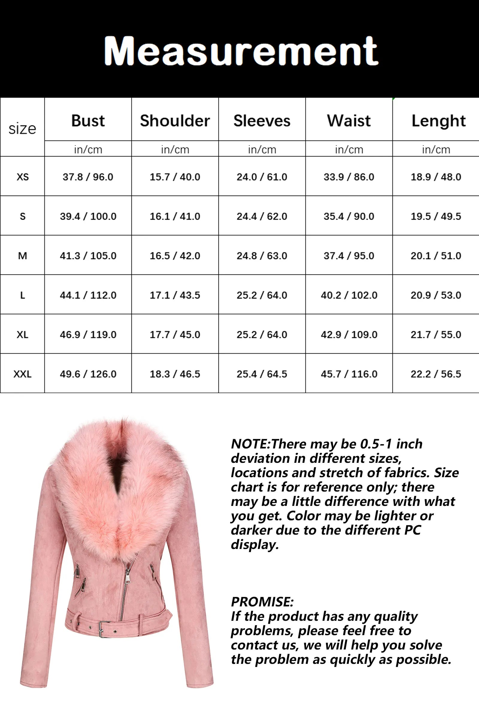 Spring Winter Women Thick Warm Faux Suede Leather Jacket Short Coat with Belt Detachable Faux Fur Collar Jacket Outwear