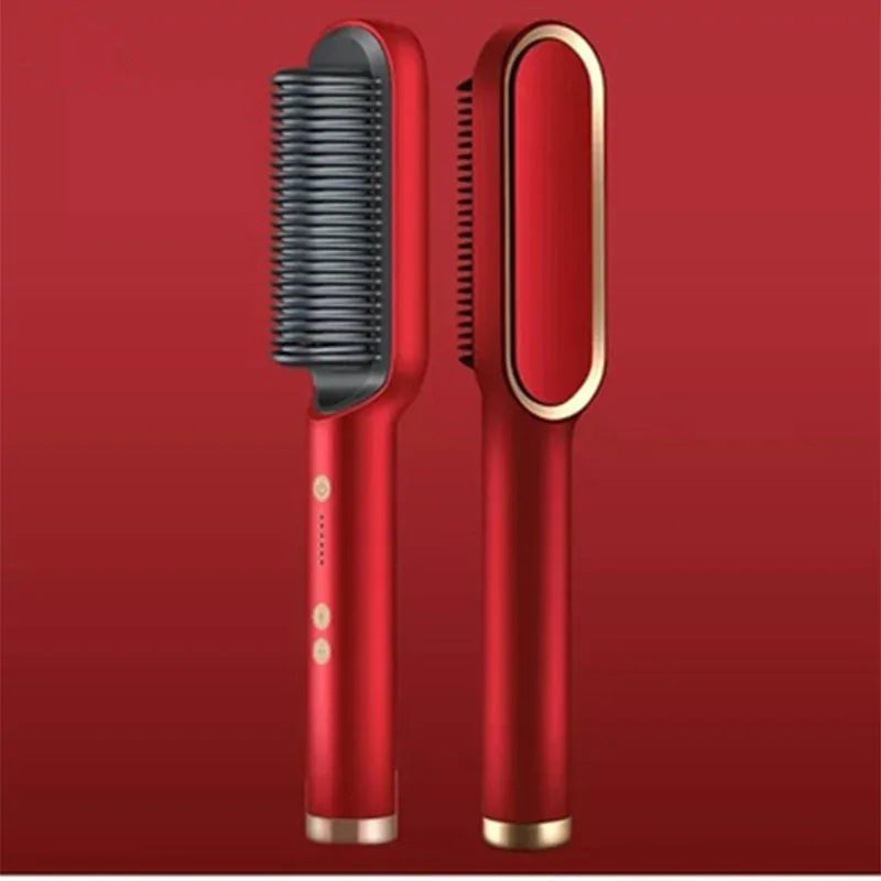 Electric Heated Hair Straightener Brush