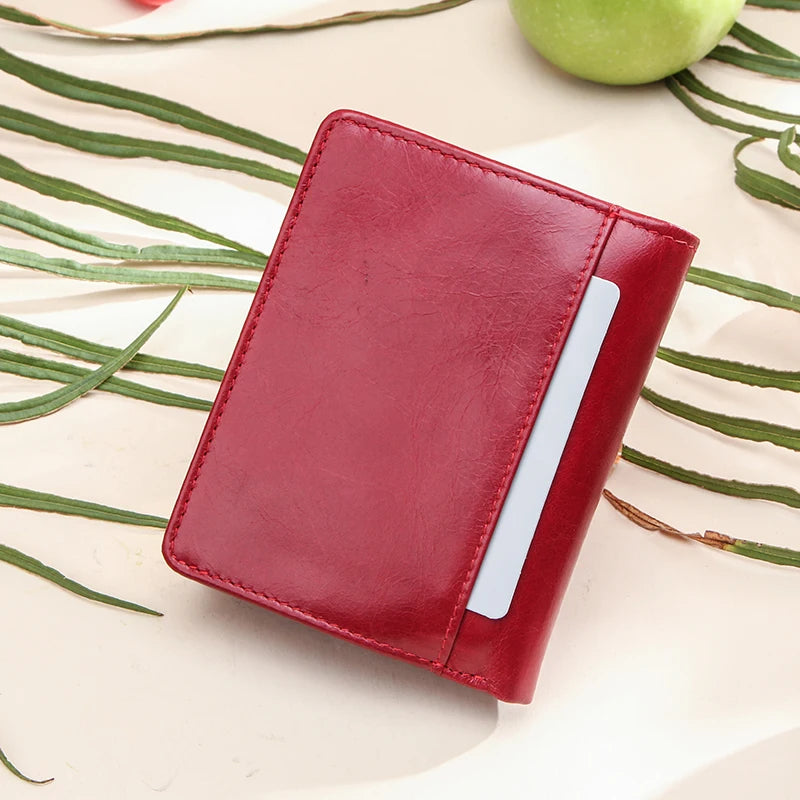 CONTACT'S Genuine Leather Wallets for Women Short Fashion Women'S Purses Card Holder Zip Coin Purses Female Bag Women'S Wallet