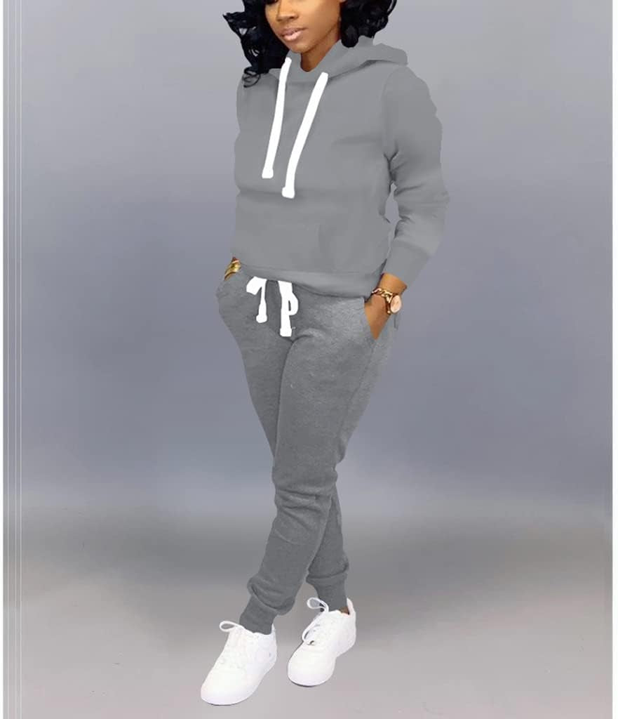 Two Piece Outfits for Women Workout Sweatsuits Matching Tracksuit Lounge Set