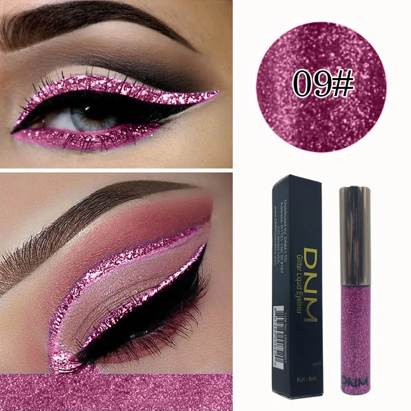 Hot 16 Color Liquid Eyeliner Flash Waterproof Durable Makeup Eyeliner Golden Red Blue White Eyeliner Lasting Shiny Eyes TSLM1