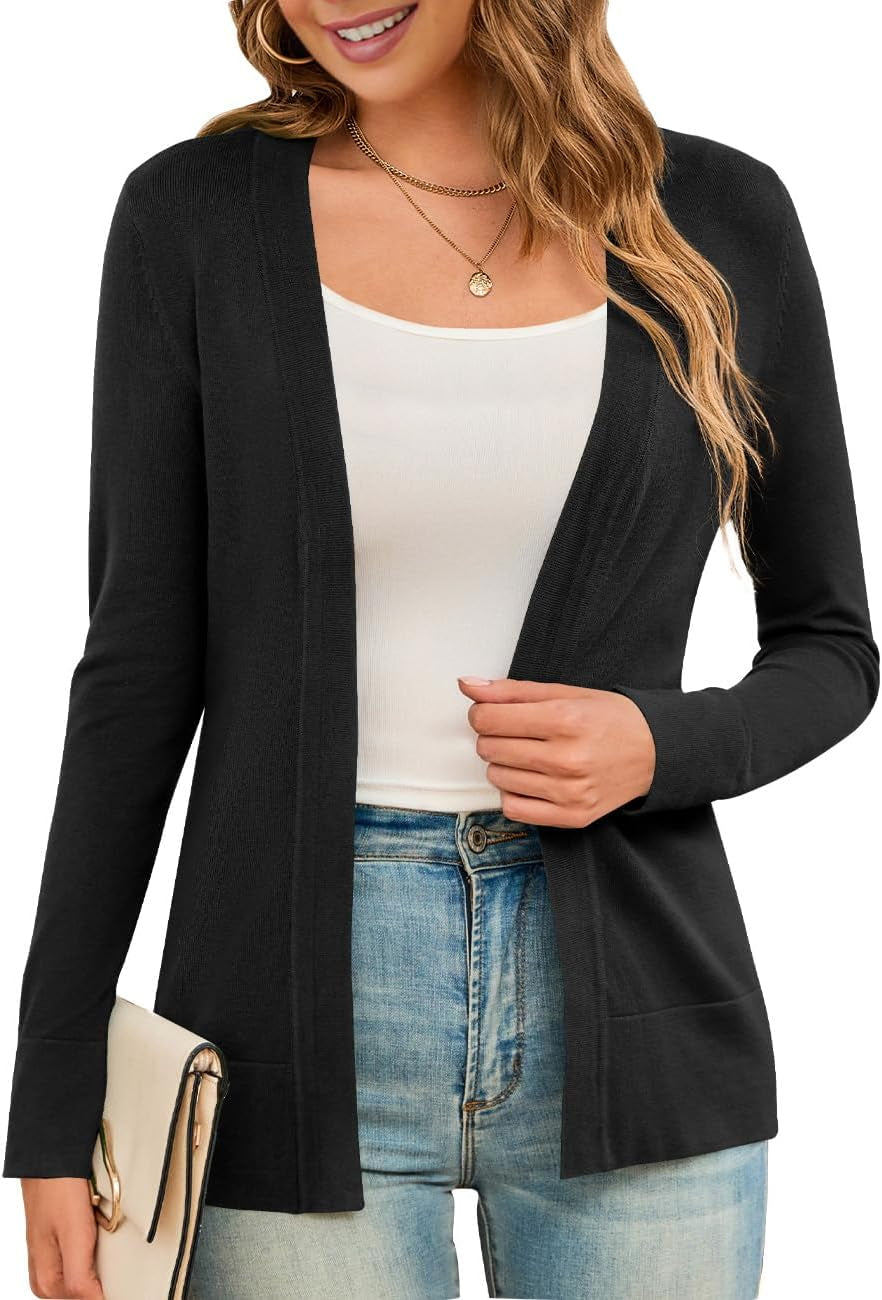 Women'S Cardigans Lightweight Long Sleeve Open Front Sweater Cardigan, S-XL