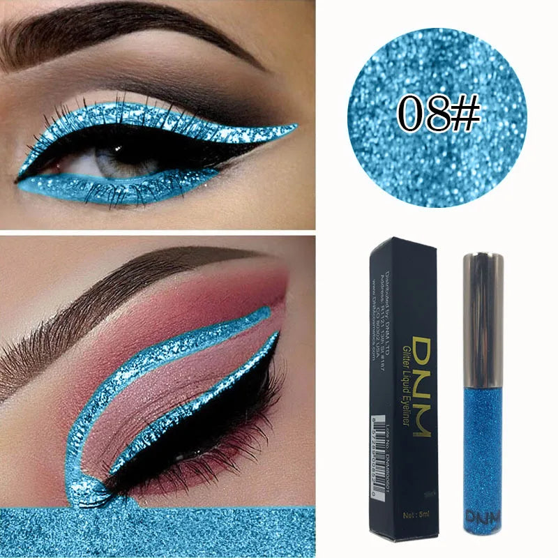 Hot 16 Color Liquid Eyeliner Flash Waterproof Durable Makeup Eyeliner Golden Red Blue White Eyeliner Lasting Shiny Eyes TSLM1