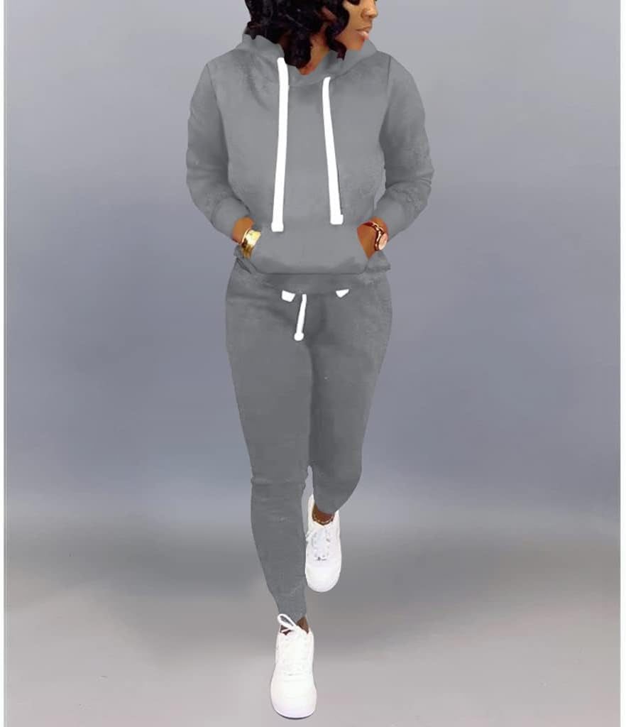 Two Piece Outfits for Women Workout Sweatsuits Matching Tracksuit Lounge Set