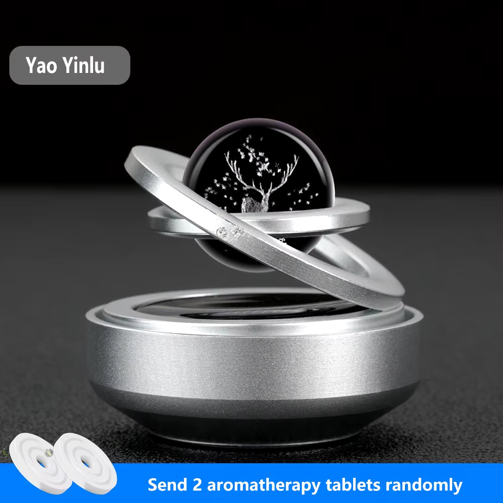 Car Air Freshener Solar Rotary Levitation Auto Perfume Interior Accessories Original Car Flavoring Diffuser Fragrance Ornaments