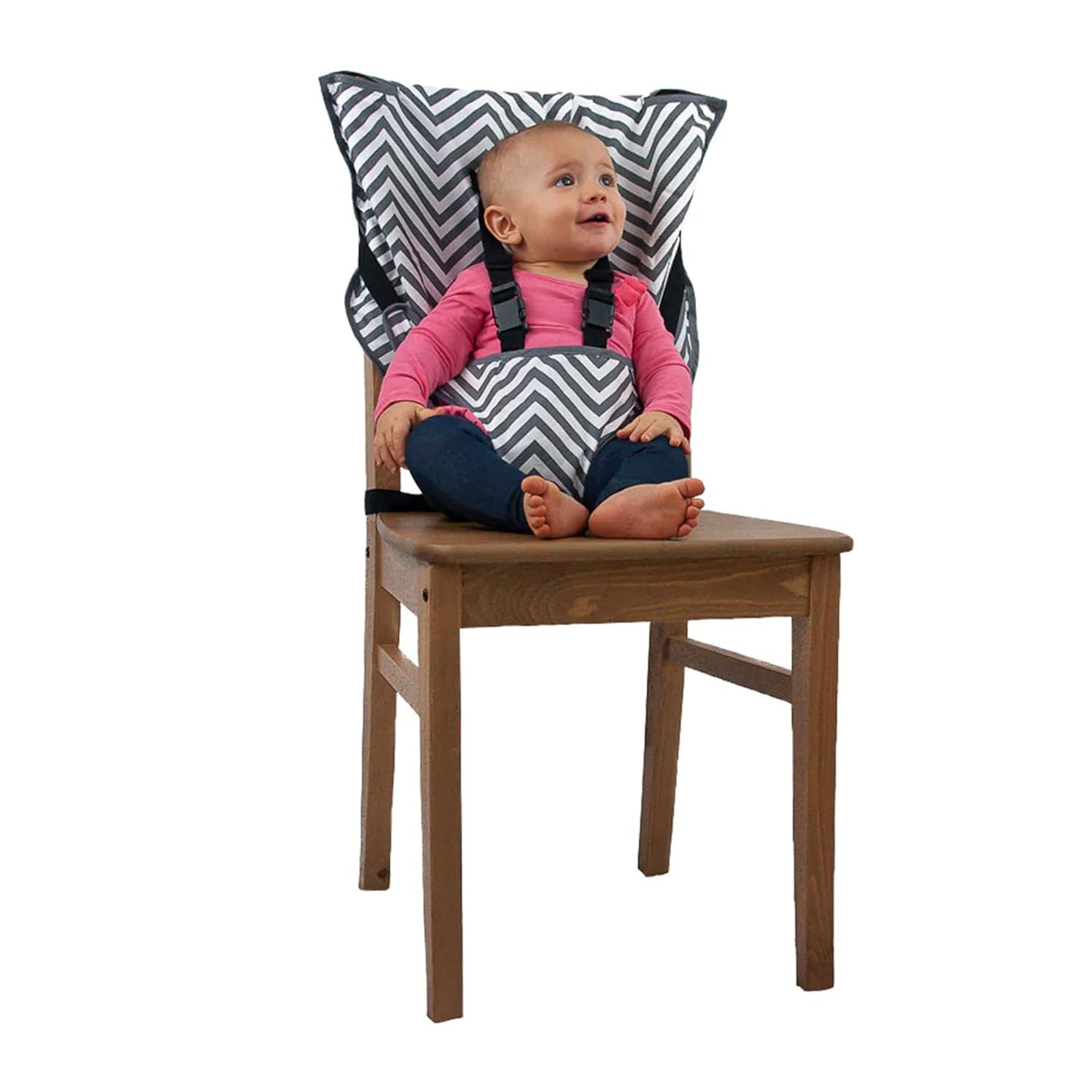 The Original Easy Seat Portable High Chairs for Babies and Toddlers - Quick, Easy, Convenient Cloth Travel High Chair - Fits in Your Hand Bag for a Happier, Safer Infant/Toddler (Chevron)