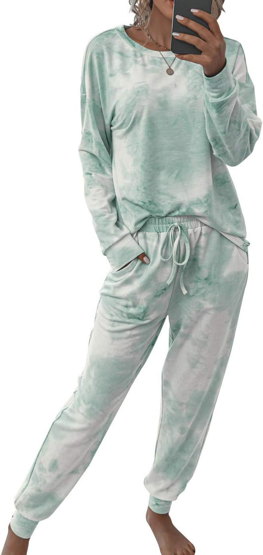 Women'S Comfy Casual Pajama Sets Sleepwear Nightwear Homewear Sweatsuits Long Pants with Pockets