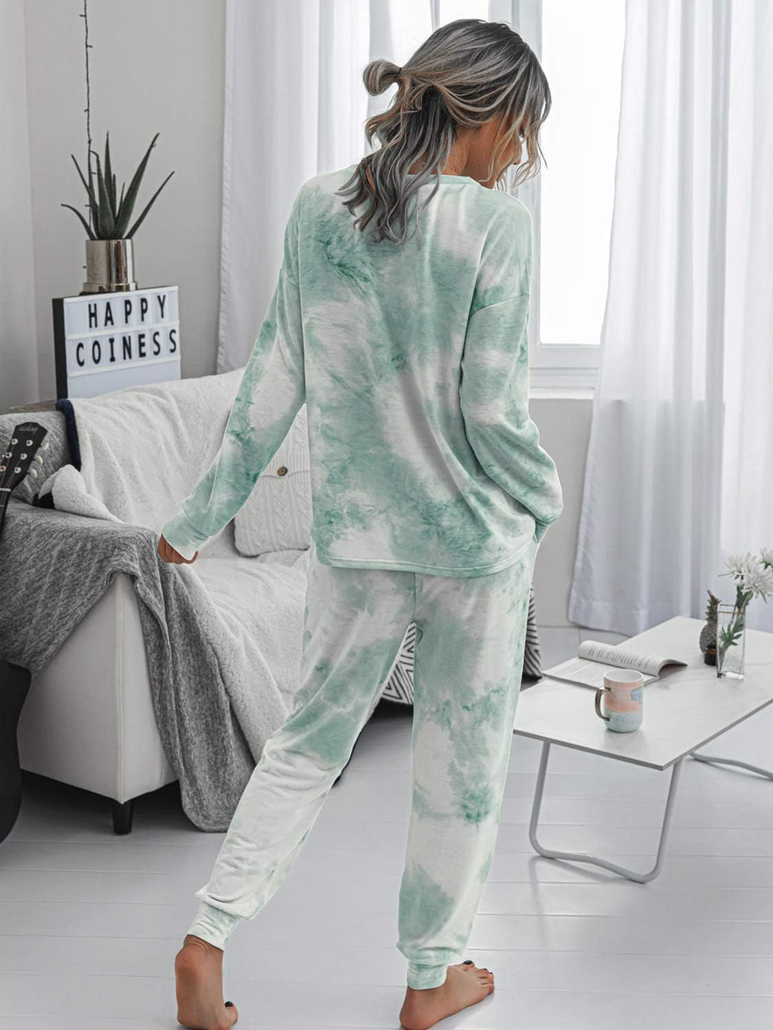 Women'S Comfy Casual Pajama Sets Sleepwear Nightwear Homewear Sweatsuits Long Pants with Pockets