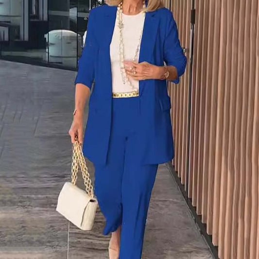 Women’s Fashion City Simple Two-Piece Suit Set