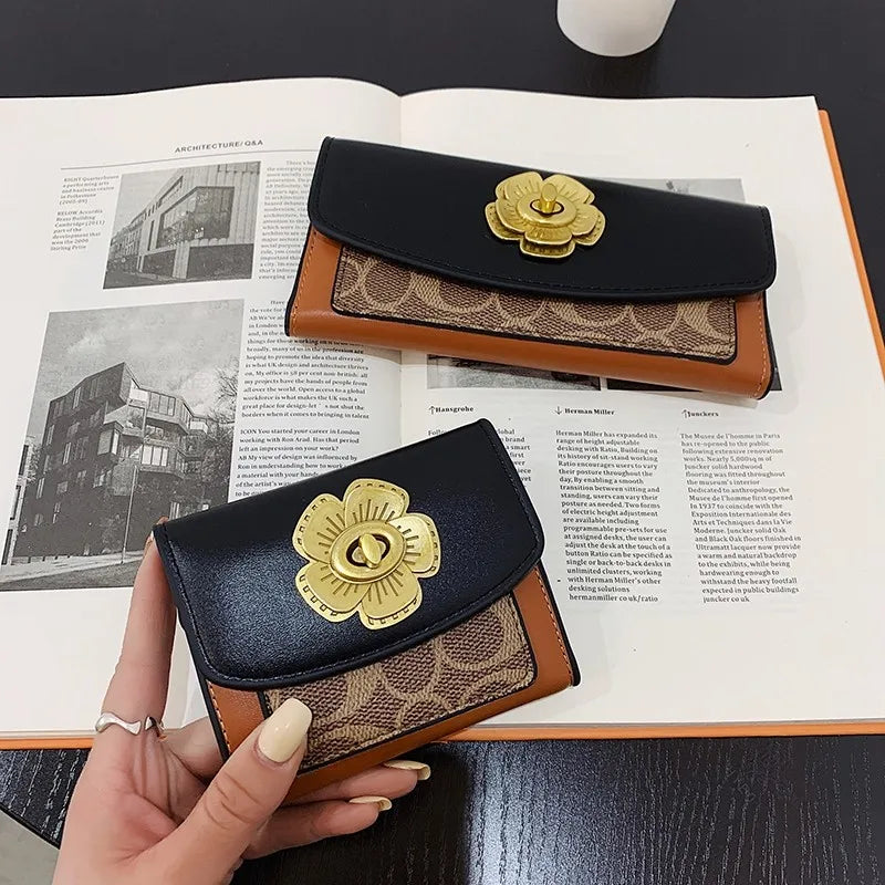 Fashion Women'S Wallet Female Short Wallets for Women Coin PU Leather Purses Card Holder Luxury Wallets Famous Brands