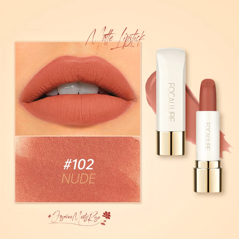 Natural Matte Lipstick Waterproof Long-Lasting Smooth Moisturizing Lip Balm Lightweight Lip Glaze Makeup Cosmetics