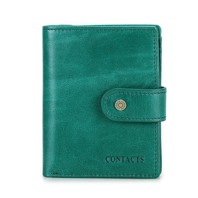 CONTACT'S Genuine Leather Wallets for Women Short Fashion Women'S Purses Card Holder Zip Coin Purses Female Bag Women'S Wallet