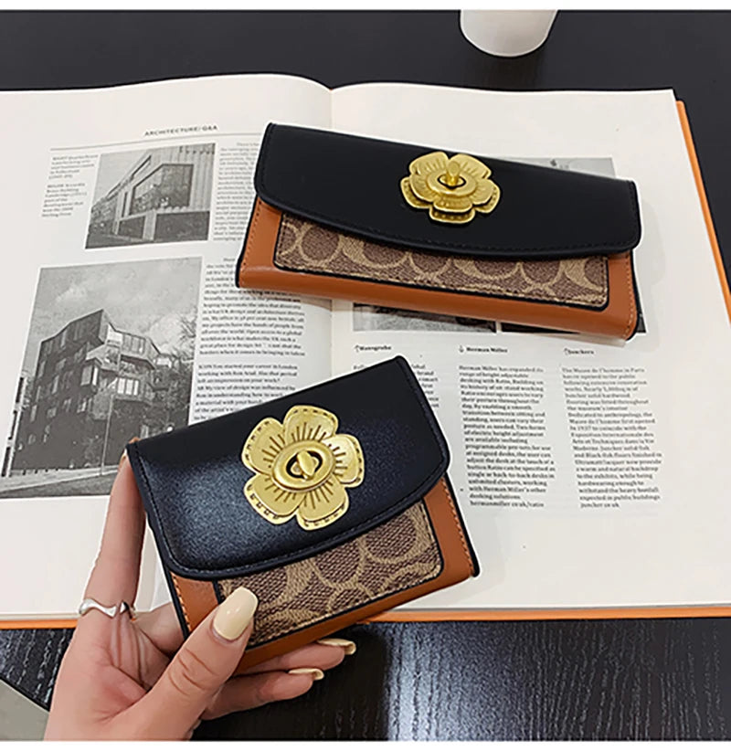 Fashion Women'S Wallet Female Short Wallets for Women Coin PU Leather Purses Card Holder Luxury Wallets Famous Brands