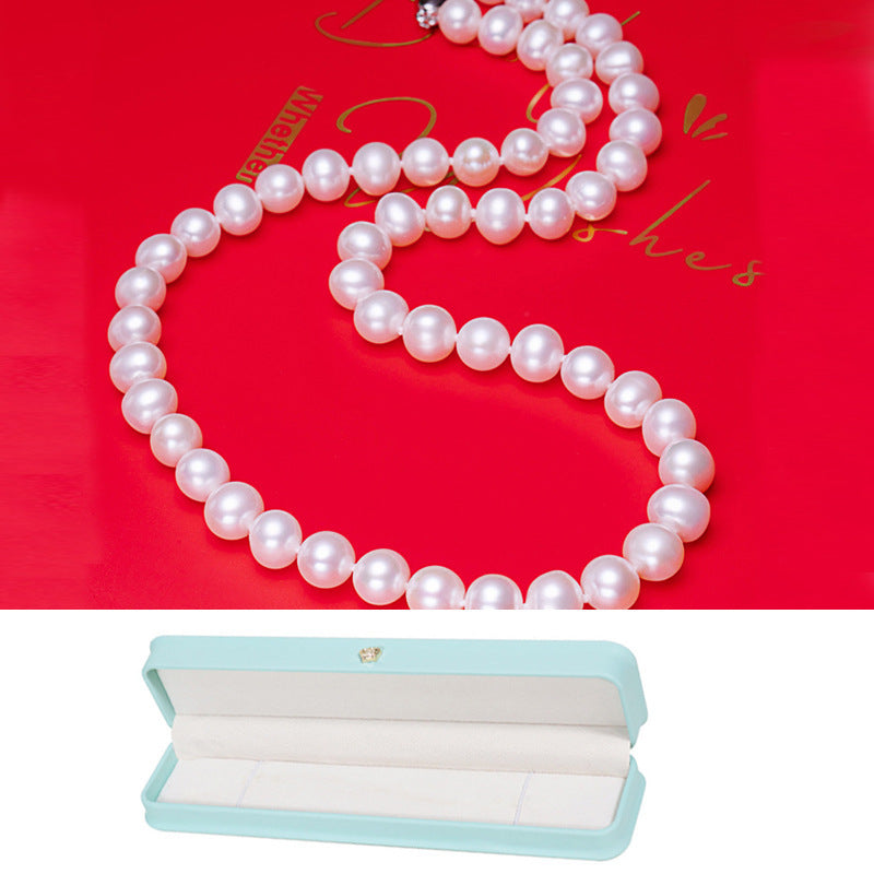 Zhuji natural light pearl necklace female collarbone chain niche design choker to send mom Mother's Day