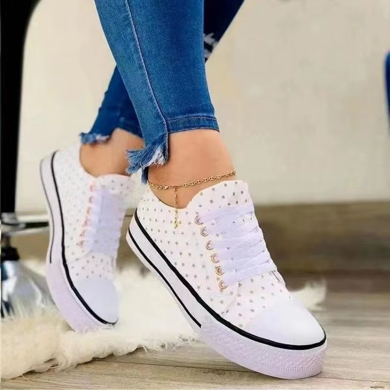 Shoes Female Students Korean Flat-Bottomed Breathable Girls Canvas Shoes Casual Sports Shoes Sneakers Autumn Women'S Shoes