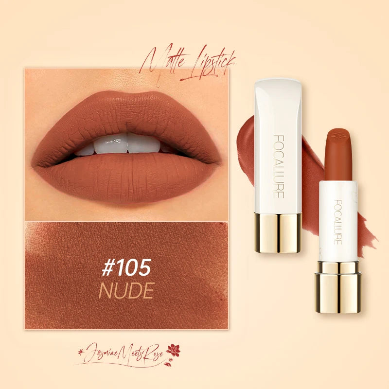 Natural Matte Lipstick Waterproof Long-Lasting Smooth Moisturizing Lip Balm Lightweight Lip Glaze Makeup Cosmetics