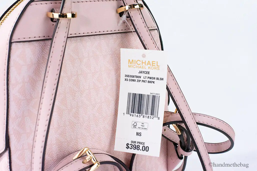 Michael Kors Jaycee Mini XS Powder Blush Pocket Backpack