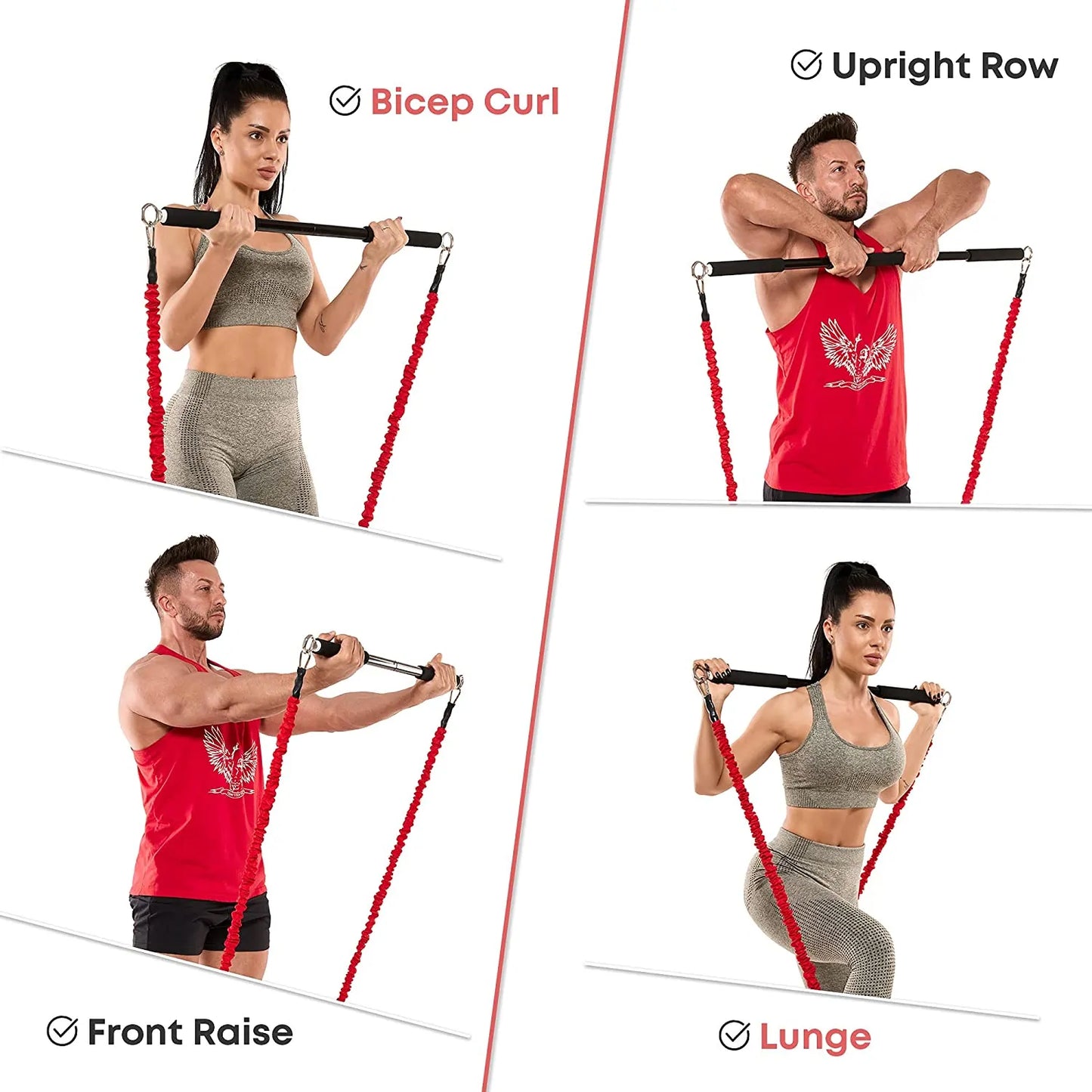 Workout Bar Fitness Resistance Bands